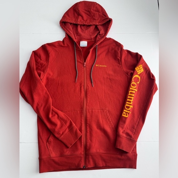 Columbia Other - Columbia full zip Orange Hoodie sz M
